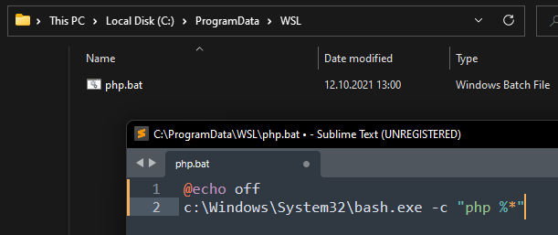 php-windows-wsl2